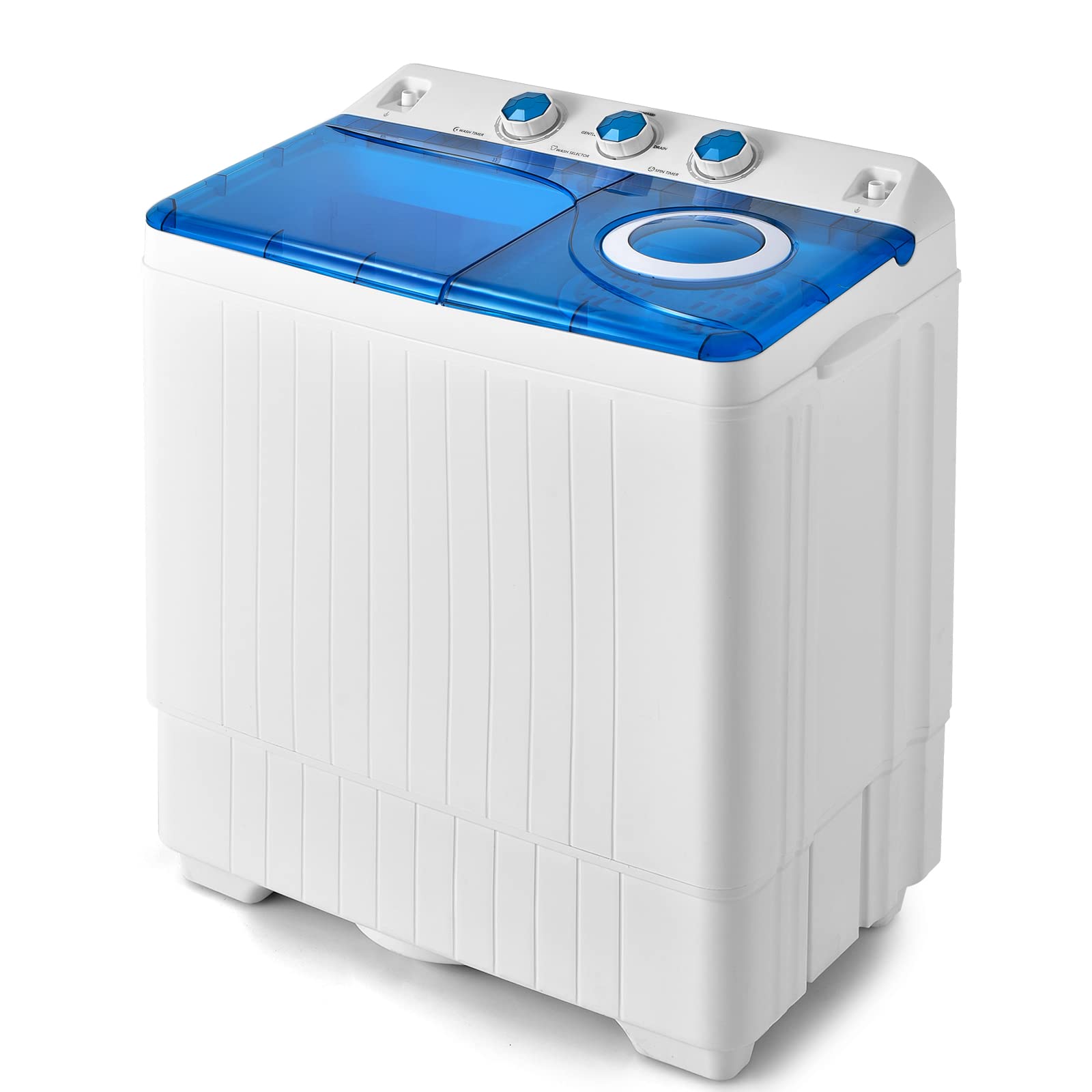 Giantex Mini Machine a Laver Portable à Double Cuve - Capacité 10,5 kg  Blanc+Bleu - Mini lave-linge - Achat & prix