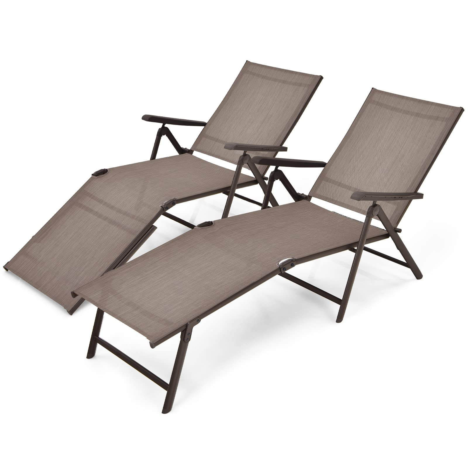 Outdoor Sunbathing Chair W/ 5-Position Backrest | Patio Lounge Chair