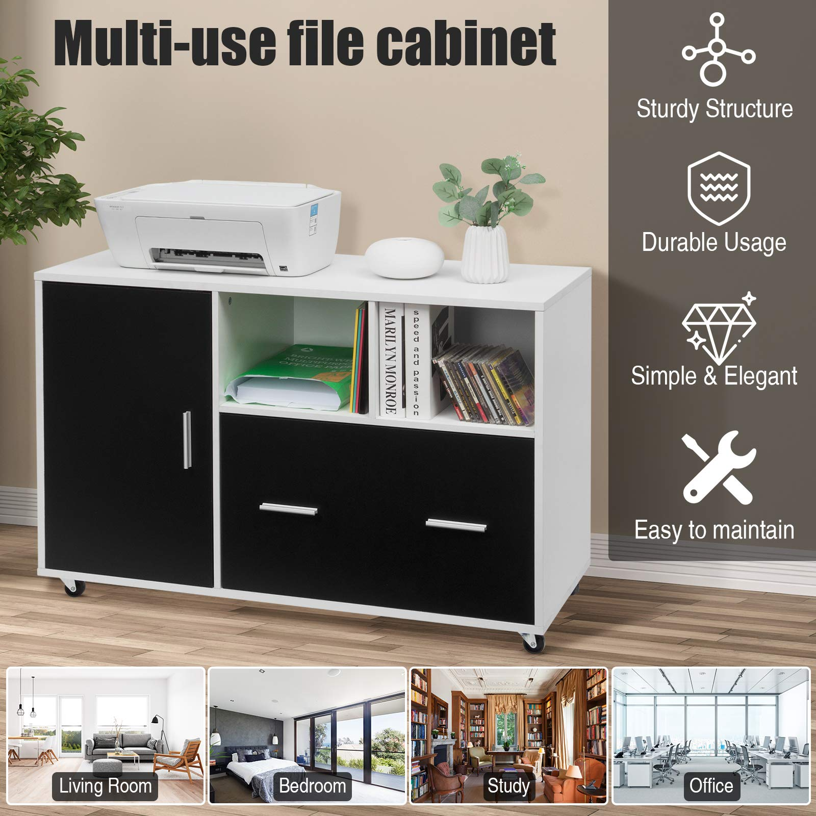 Giantex Lateral File Cabinet