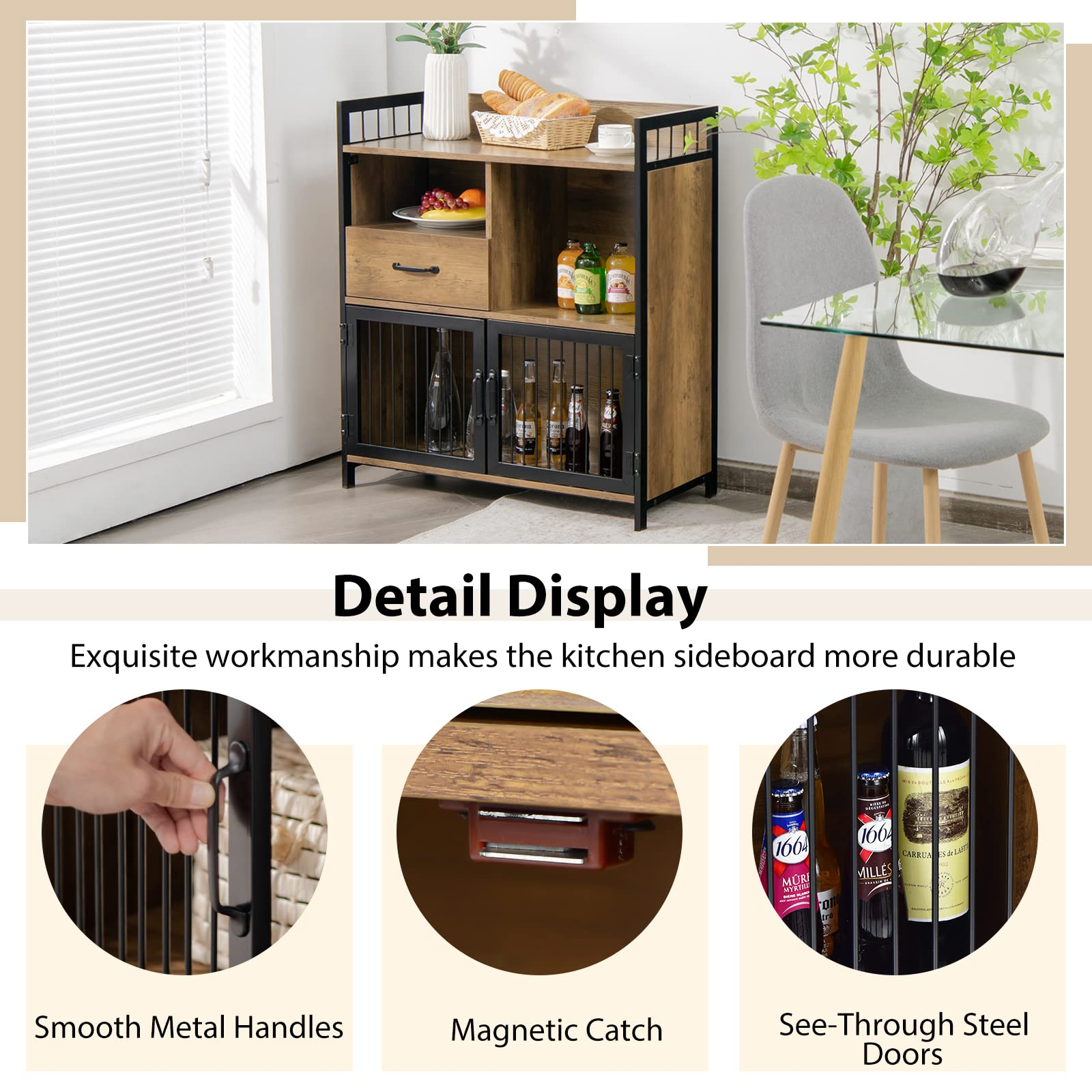 Giantex Buffet Cabinet with Storage, Kitchen Sideboard