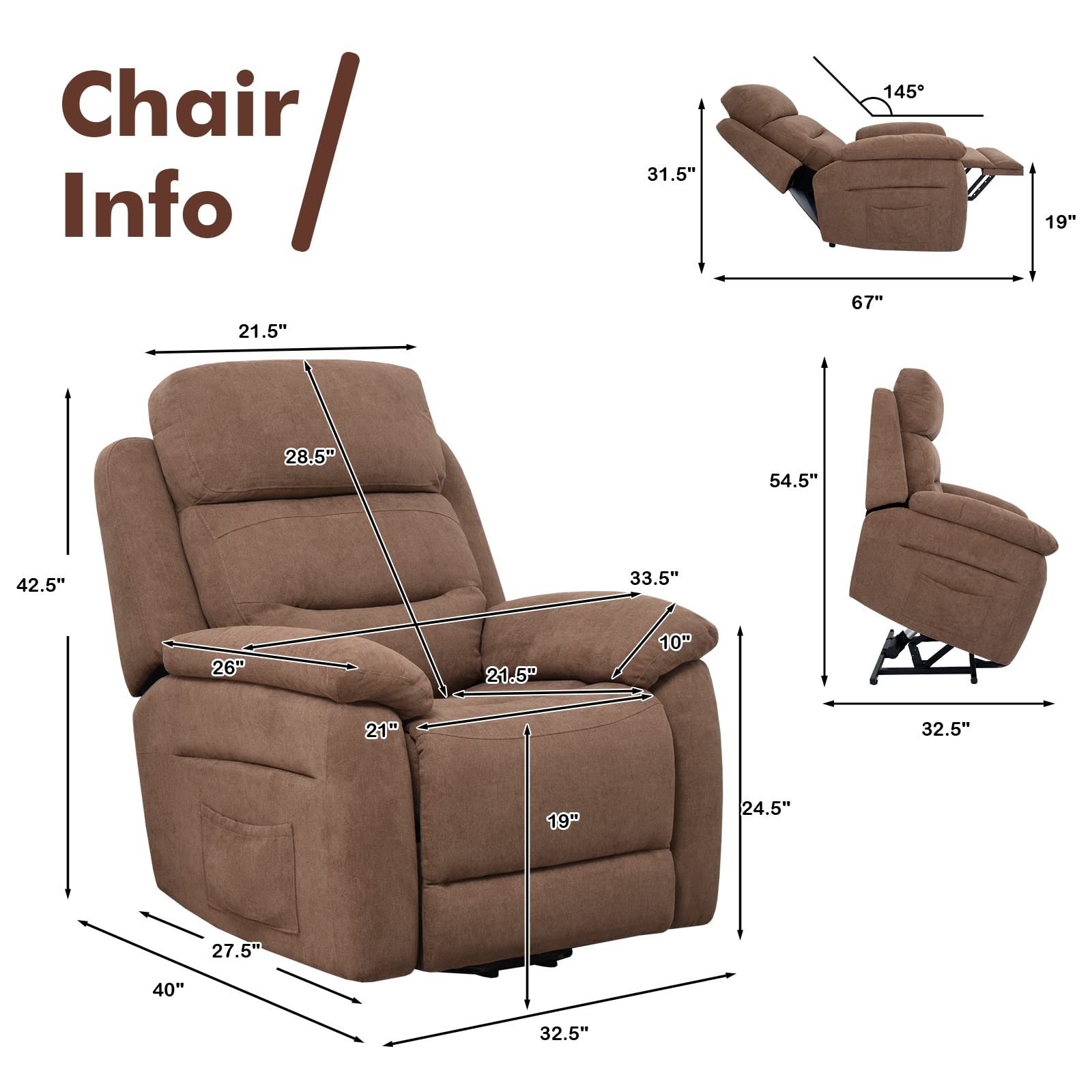 Giantex Power Lift Recliner Chairs for Elderly Giantexus