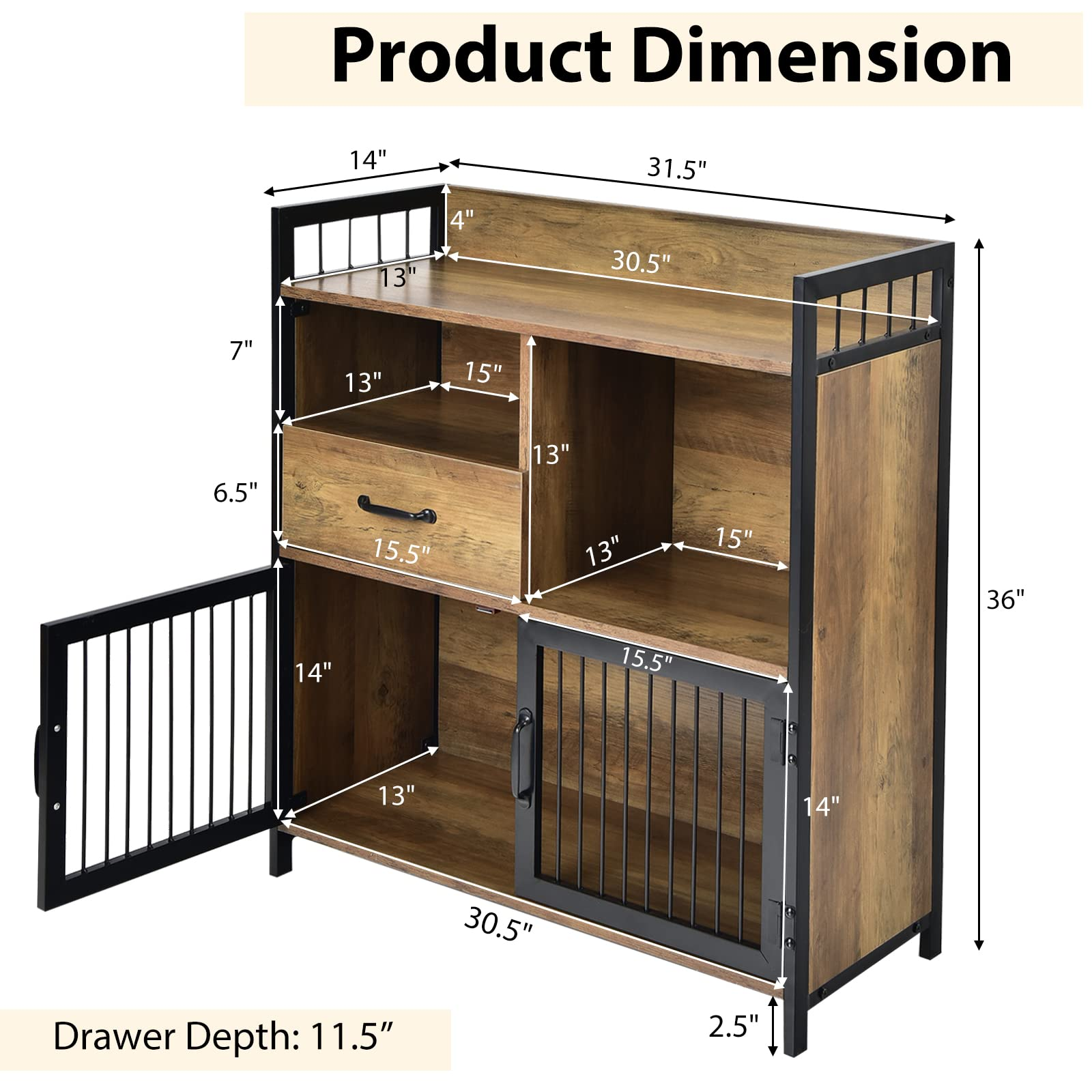 Giantex Buffet Cabinet with Storage, Kitchen Sideboard