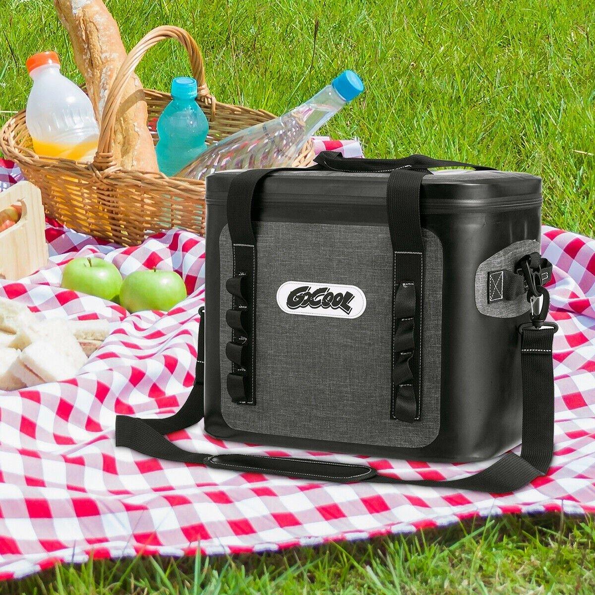 Ovente Portable Outdoor Personal Ice Chest Insulated Cooler Box 6 Quart,  Easy Travel Storage Lunchbox with
